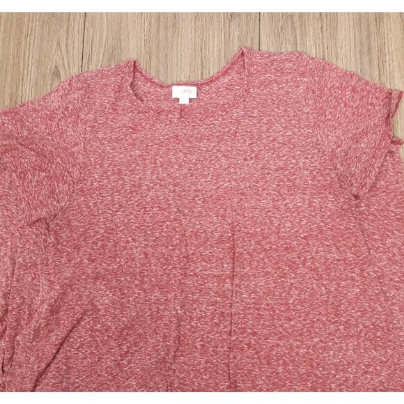 EUC LuLaRoe 2XL Red midi short sleeve dress - Picture 4 of 4